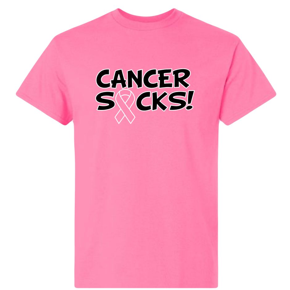 Breast Cancer Awareness "CANCER SUCKS" T-Shirt
