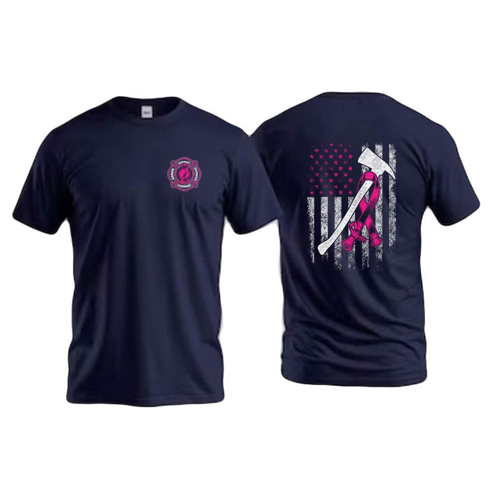 Breast Cancer Fire AX T-Shirt