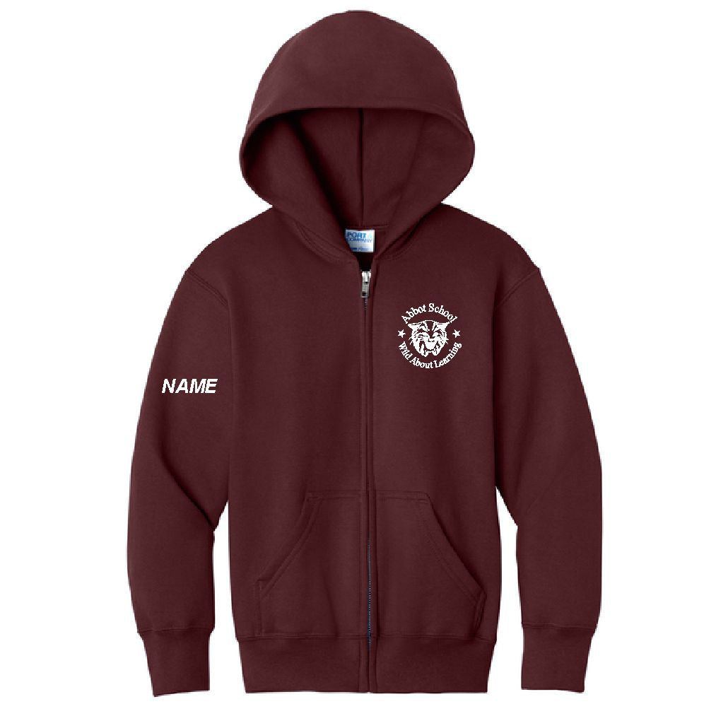 Abbot Youth Full Zip Hoodie Personalized