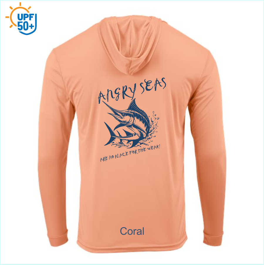 Angry Seas Unisex Bahama Performance Hooded Long Sleeve T-Shirt - 220