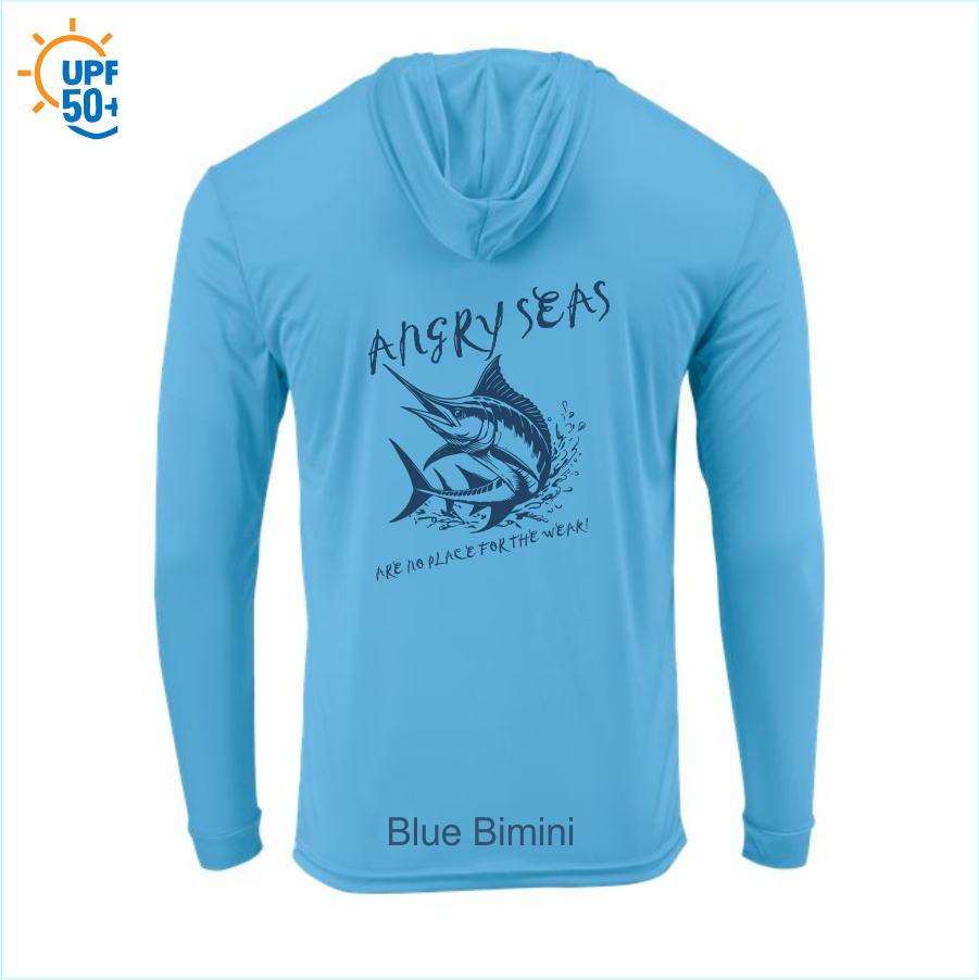 Angry Seas Unisex Bahama Performance Hooded Long Sleeve T-Shirt - 220