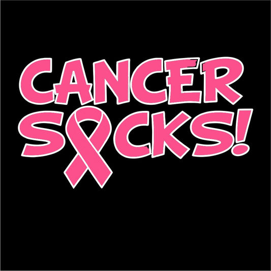 Breast Cancer Awareness "CANCER SUCKS" T-Shirt