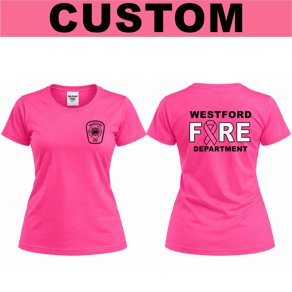 Firefighter Breast Cancer Station T-Shirt