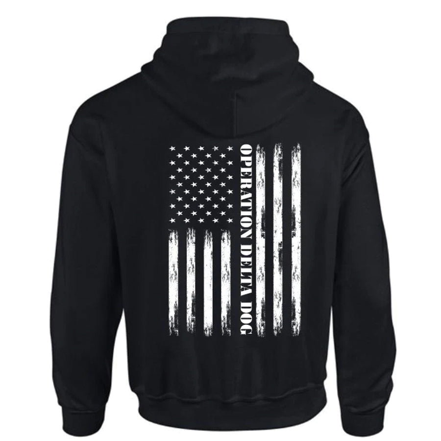 Operation Delta Dog Distressed Flag Hoodie