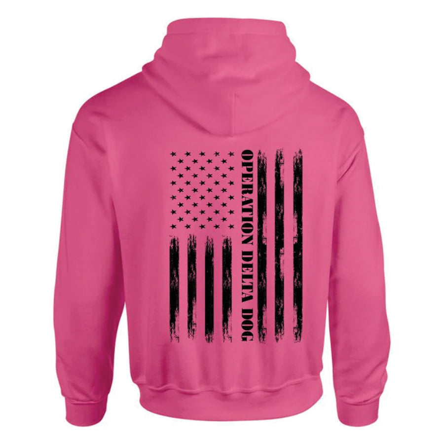 Operation Delta Dog Distressed Flag Hoodie