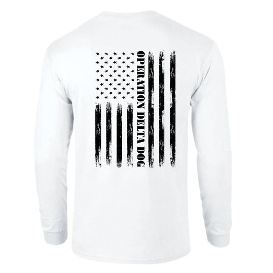 Operation Delta Dog Distressed Flag Long Sleeve T-Shirt