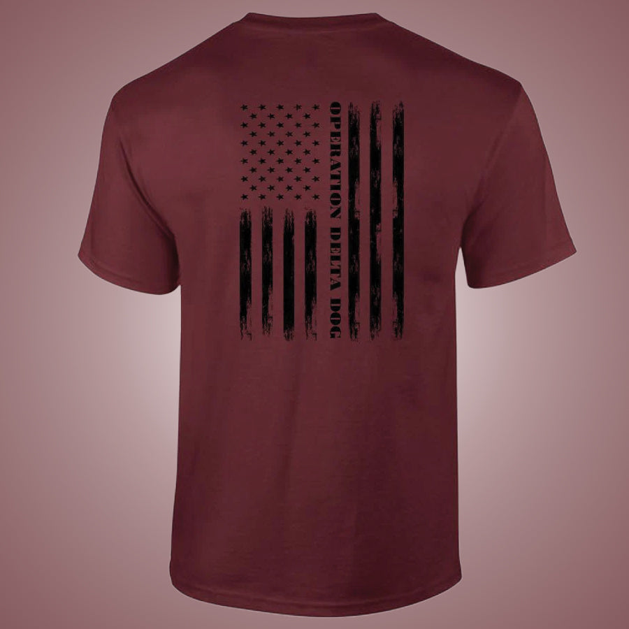 Operation Delta Dog Distressed Flag T-Shirt