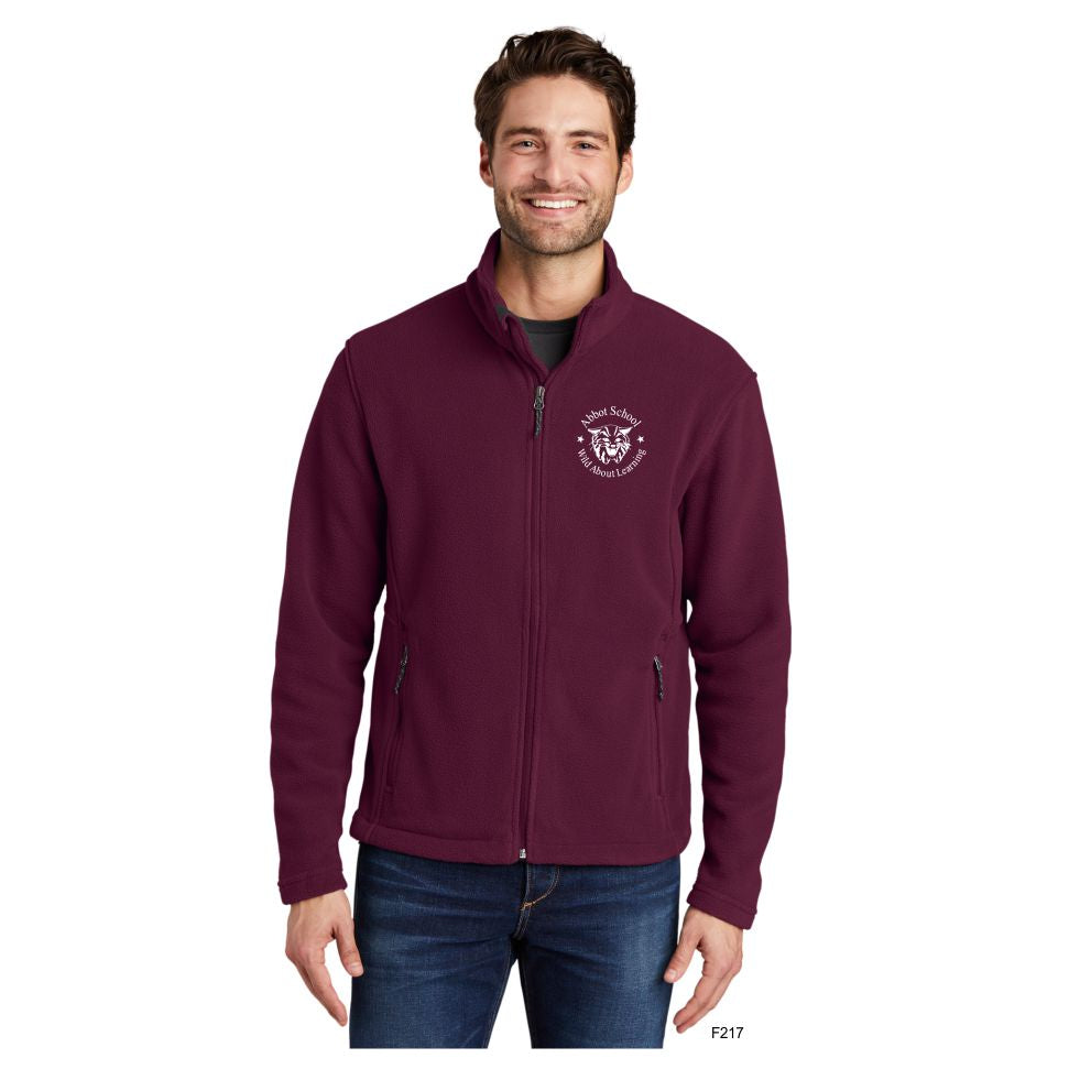 Men's & Ladies Abbot Fleece Jacket Maroon