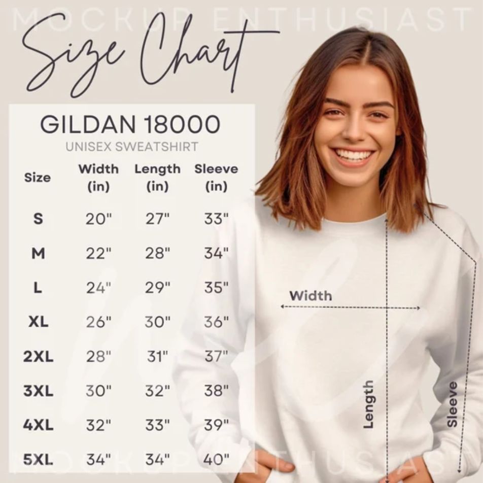 Gildan Crewneck 1800 White Master