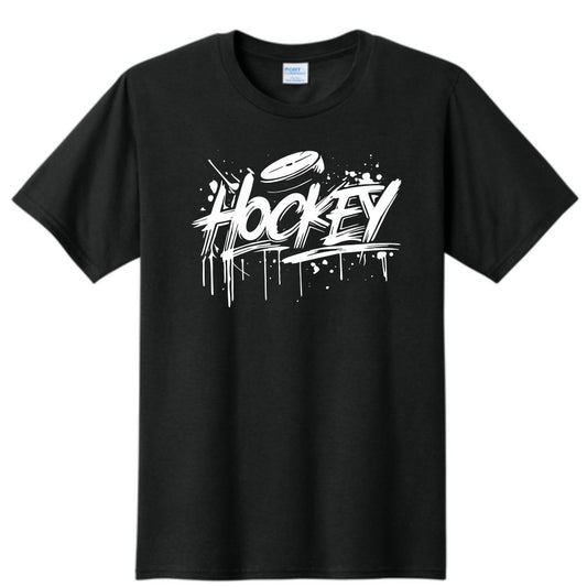 Hockey Abstract T-Shirt Black