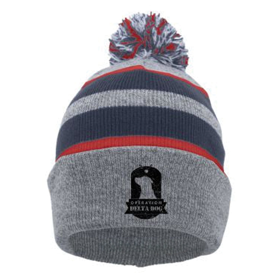 Operation Delta Dog OPDD Knit Fold Over Pom Pom Beanie 641K