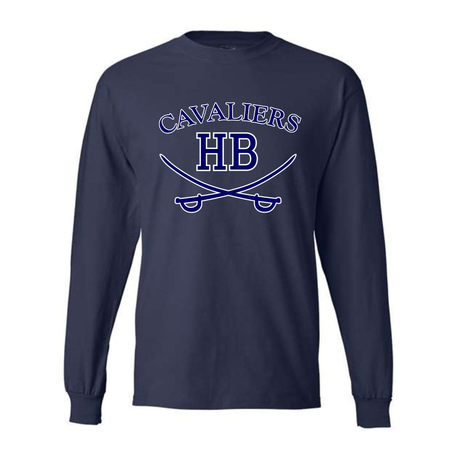 HB Cavaliers Hanes Beefy Long Sleeve Tee (Customizable)